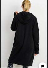 Load image into Gallery viewer, Super Soft Cardigan with Hoodie in Black | DIBS 761 **
