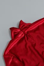 Load image into Gallery viewer, Ruched Tulip Hem Velvet Mini Dress
