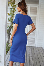 Load image into Gallery viewer, Button Down Square Neck Knit Midi Dress
