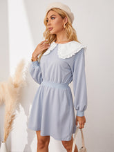 Load image into Gallery viewer, Contrast Statement Collar Mini Dress
