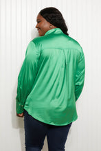 Load image into Gallery viewer, GeeGee New Love Full Size Satin Button Down Shirt
