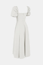 Load image into Gallery viewer, Square Neck Tie Front Ruched Split Dress
