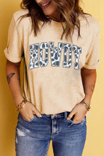 Load image into Gallery viewer, Round Neck Short Sleeve HOWDY Graphic Tee
