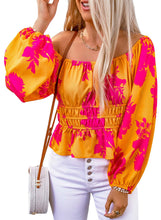 Load image into Gallery viewer, Floral Off-Shoulder Peplum Blouse
