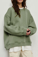 Load image into Gallery viewer, Oversize Round Neck Dropped Shoulder Sweatshirt
