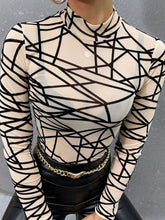 Load image into Gallery viewer, Geometric Mock Neck Top
