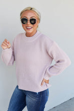 Load image into Gallery viewer, Heimish Losing Track Full Size Hem Detail Rib-Knit Sweater in Blush
