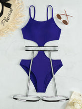 Load image into Gallery viewer, Glitter Cutout Spaghetti Strap One-Piece Swimsuit
