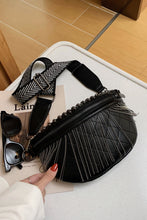 Load image into Gallery viewer, PU Leather Studded Sling Bag with Fringes

