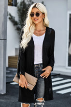 Load image into Gallery viewer, Side Slit Open Front Knit Longline Cardigan
