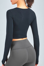 Load image into Gallery viewer, Breathable Cropped Long Sleeve Sports Top
