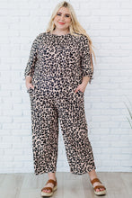 Load image into Gallery viewer, Plus Size Leopard Jumpsuit with Pockets
