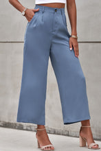 Load image into Gallery viewer, Pleated Detail Wide Leg Pants with Pockets
