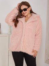 Load image into Gallery viewer, Plus Size Teddy Lapel Collar Jacket
