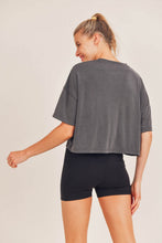 Load image into Gallery viewer, BOXY POCKET CROPPED SHIRT IN GREY | DIBS O7L8D8
