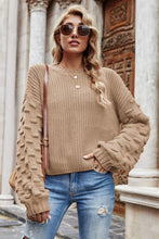 Load image into Gallery viewer, Weekend Style Rib-Knit Dropped Shoulder Sweater
