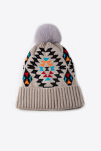 Load image into Gallery viewer, Geometric Pom-Pom Cuffed Beanie
