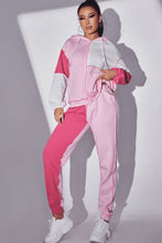 Load image into Gallery viewer, Exposed Seams Color Block Hoodie and Pants Set
