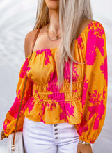 Load image into Gallery viewer, Floral Off-Shoulder Peplum Blouse
