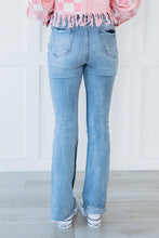 Load image into Gallery viewer, RISEN Carried Away Distressed Flare Leg Jeans
