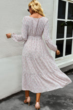Load image into Gallery viewer, Ditsy Floral Round Neck Tiered Dress
