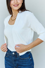 Load image into Gallery viewer, Doublju My Favorite Full Size 3/4 Sleeve Cropped Cardigan in Ivory
