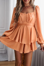 Load image into Gallery viewer, Long Balloon Sleeve Layered Romper
