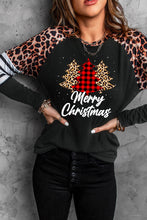Load image into Gallery viewer, MERRY CHRISTMAS Tree Graphic Raglan Sleeve Top
