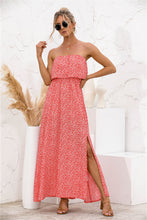 Load image into Gallery viewer, Strapless Leg Split Maxi Dress
