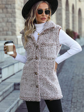 Load image into Gallery viewer, Collared Neck Teddy Vest
