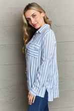 Load image into Gallery viewer, Ninexis Take Your Time Collared Button Down Striped Shirt
