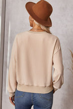 Load image into Gallery viewer, Round Neck Dropped Shoulder Sweatshirt
