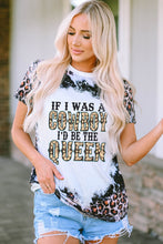 Load image into Gallery viewer, Slogan Graphic Leopard Round Neck Tee
