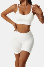 Load image into Gallery viewer, Crisscross Sports Bra and Biker Shorts Set
