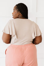 Load image into Gallery viewer, White Birch Apple of My Eye Full Size Flutter Sleeve Bodysuit
