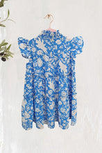 Load image into Gallery viewer, ODDI Girls Floral Flutter Sleeve Mock Neck Dress
