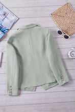 Load image into Gallery viewer, Double-Breasted Lapel Collar Blazer with Pockets
