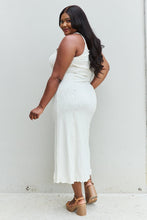 Load image into Gallery viewer, Culture Code Look At Me Full Size Notch Neck Maxi Dress with Slit in Ivory
