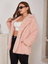 Load image into Gallery viewer, Plus Size Teddy Lapel Collar Jacket

