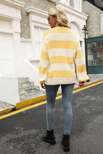 Load image into Gallery viewer, Striped Balloon Sleeve Knit Pullover
