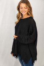 Load image into Gallery viewer, White Birch Full Size Distressed Knit Pullover with Pocket
