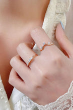 Load image into Gallery viewer, Natural Moonstone and Zircon Three-Piece Ring Set
