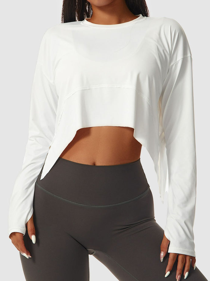 High-Low Slit Sports Top