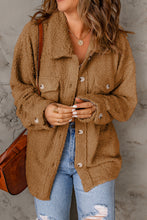 Load image into Gallery viewer, Button Front Teddy Jacket with Pockets
