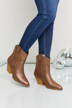 Load image into Gallery viewer, Forever Link Rhinestone Cowboy Booties in Brown

