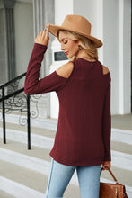 Load image into Gallery viewer, Dropped Shoulder Long Sleeve Blouse
