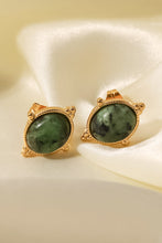 Load image into Gallery viewer, 18K Gold Plated Natural Stone Stud Earrings
