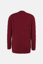 Load image into Gallery viewer, Cable-Knit Button Down V-Neck Cardigan
