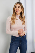 Load image into Gallery viewer, Zenana Turtleneck Long Sleeve Top in Ash Blush
