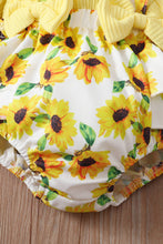 Load image into Gallery viewer, Baby Girl Floral Bow Detail Ribbed Bodysuit Dress

